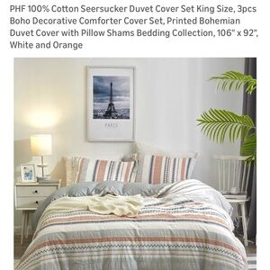 King size duvet with 2 pillow shams